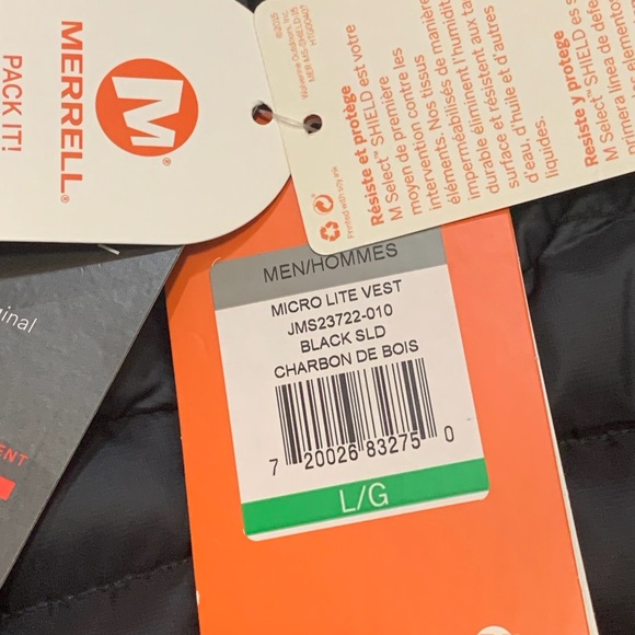 L / Merrell Men’s micro light vest - Picture 5 of 7